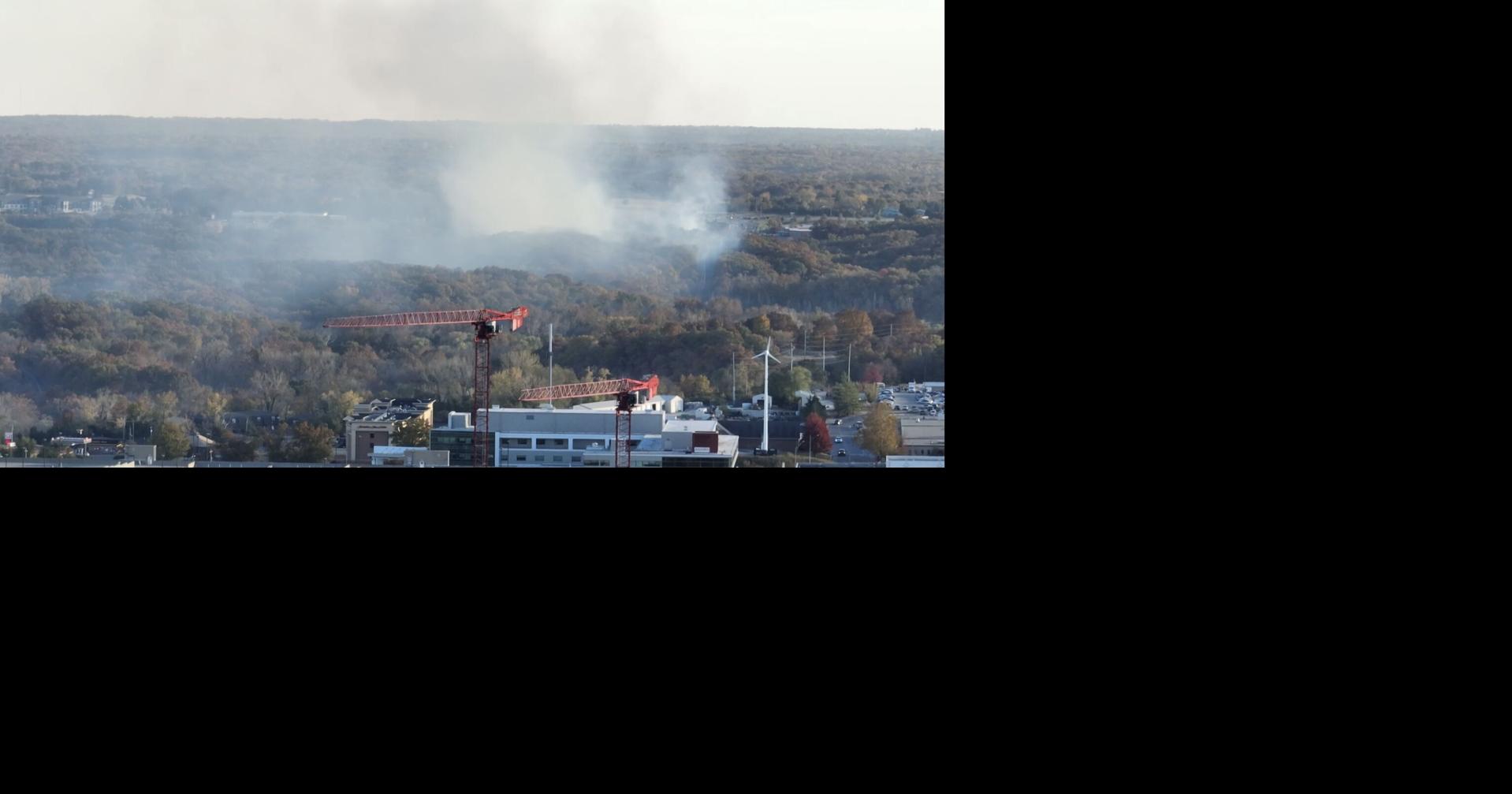 Crews respond to natural cover fire behind Grindstone Walmart Friday