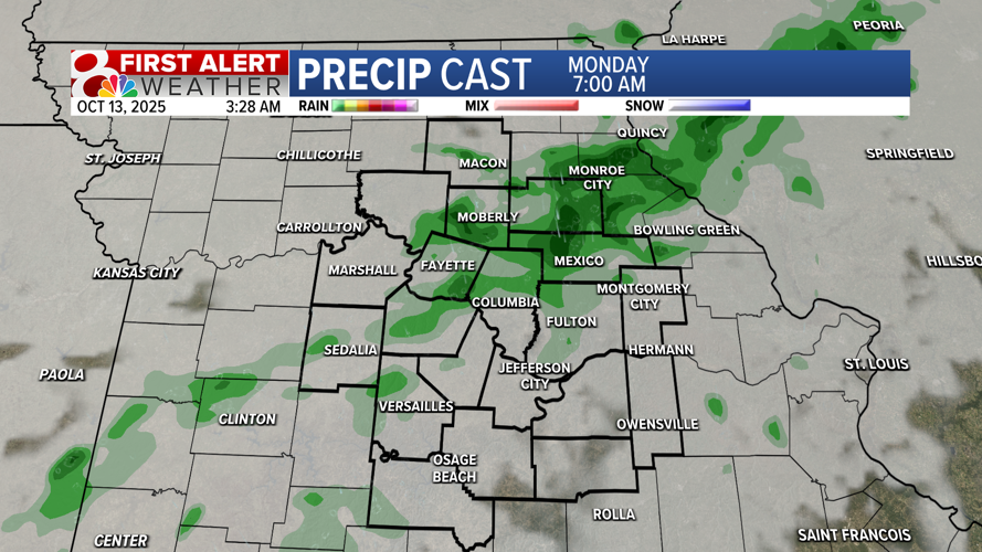 Forecast: Rain showers gradually decrease this afternoon, warm and dry ...