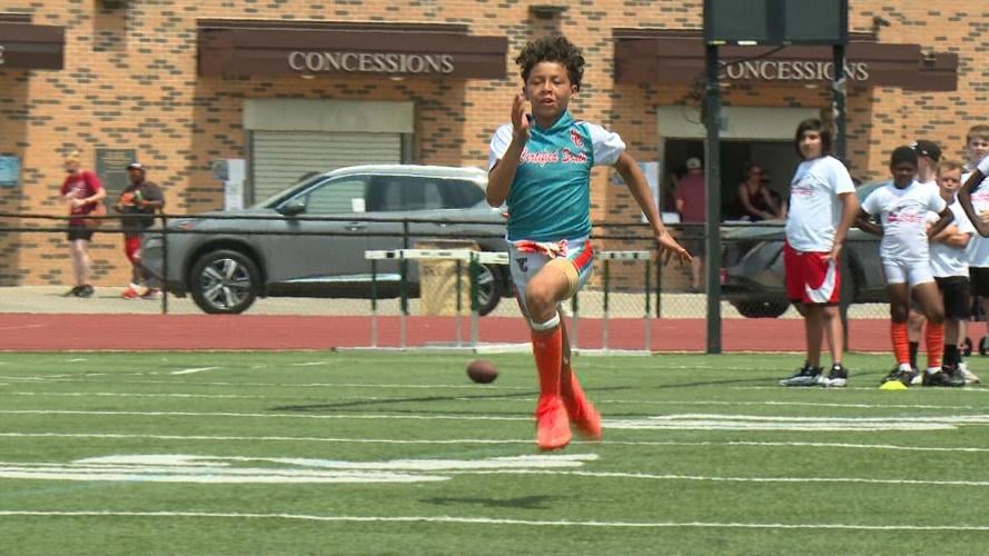 Chiefs running back Isiah Pacheco hosts football camp for young