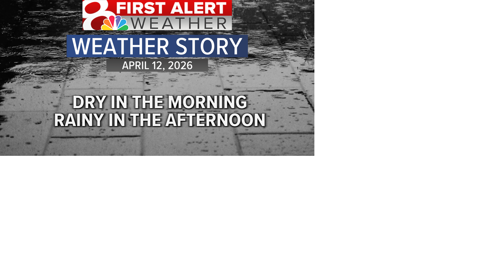 Forecast: Dry in the morning, rainy in the afternoon