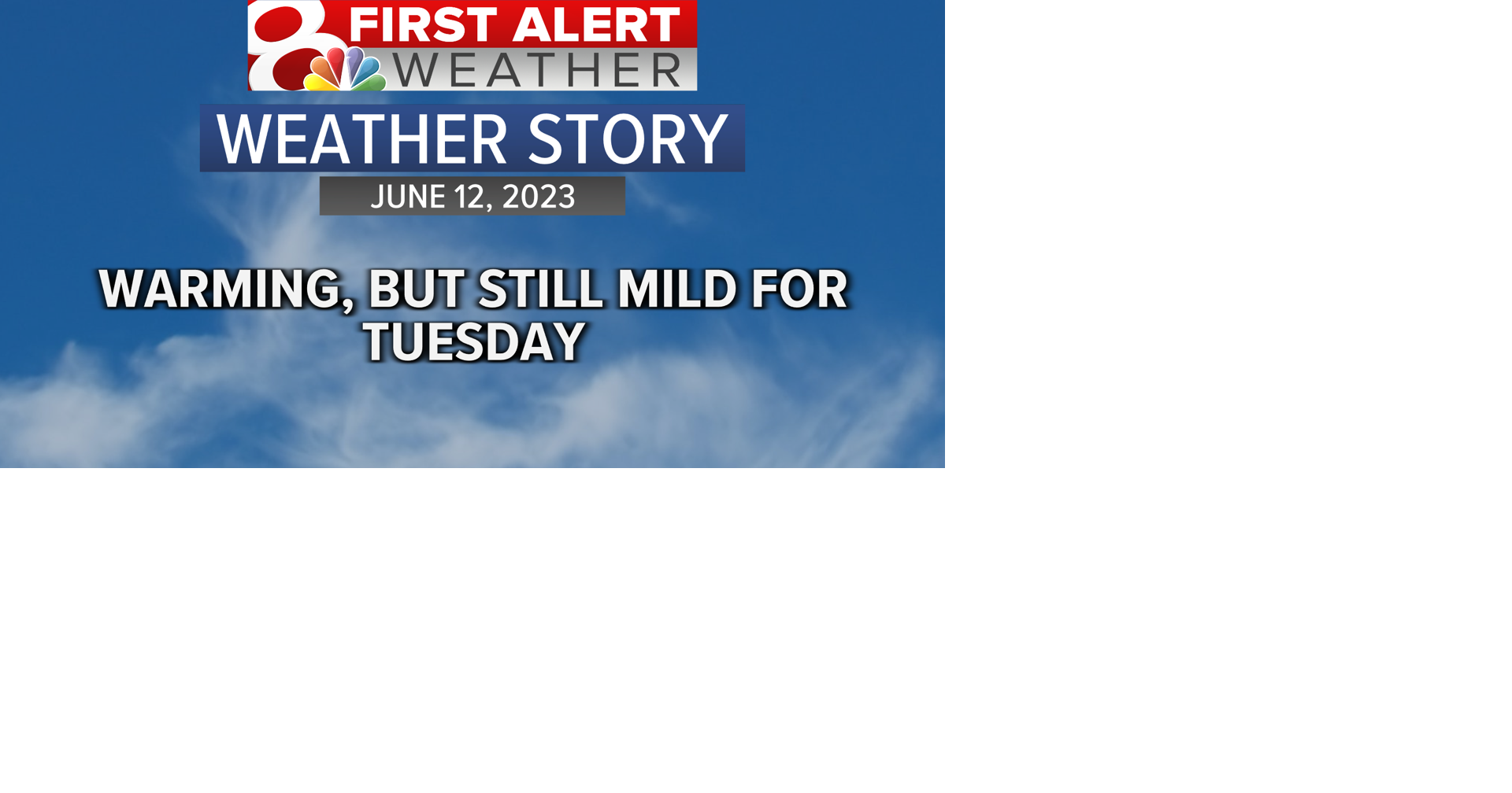 Forecast Warmer through the week Weather