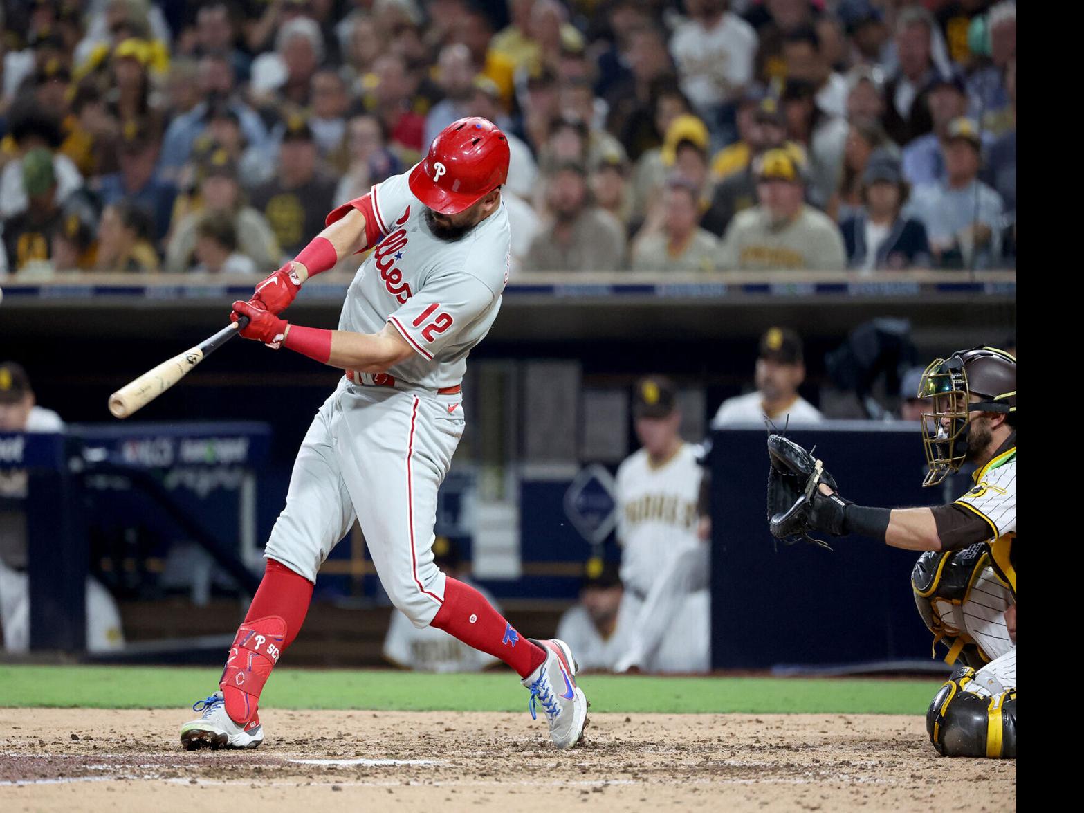 Kyle Schwarber hammers monster 488-foot home run to help Philadelphia  Phillies take Game 1 against the San Diego Padres, Pro Sports