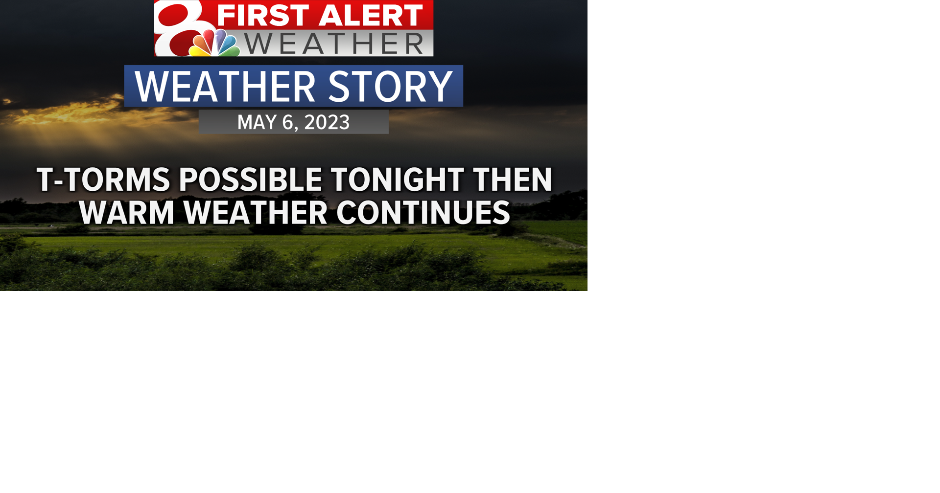 Forecast: Thunderstorms possible late Saturday night and warm weather ...