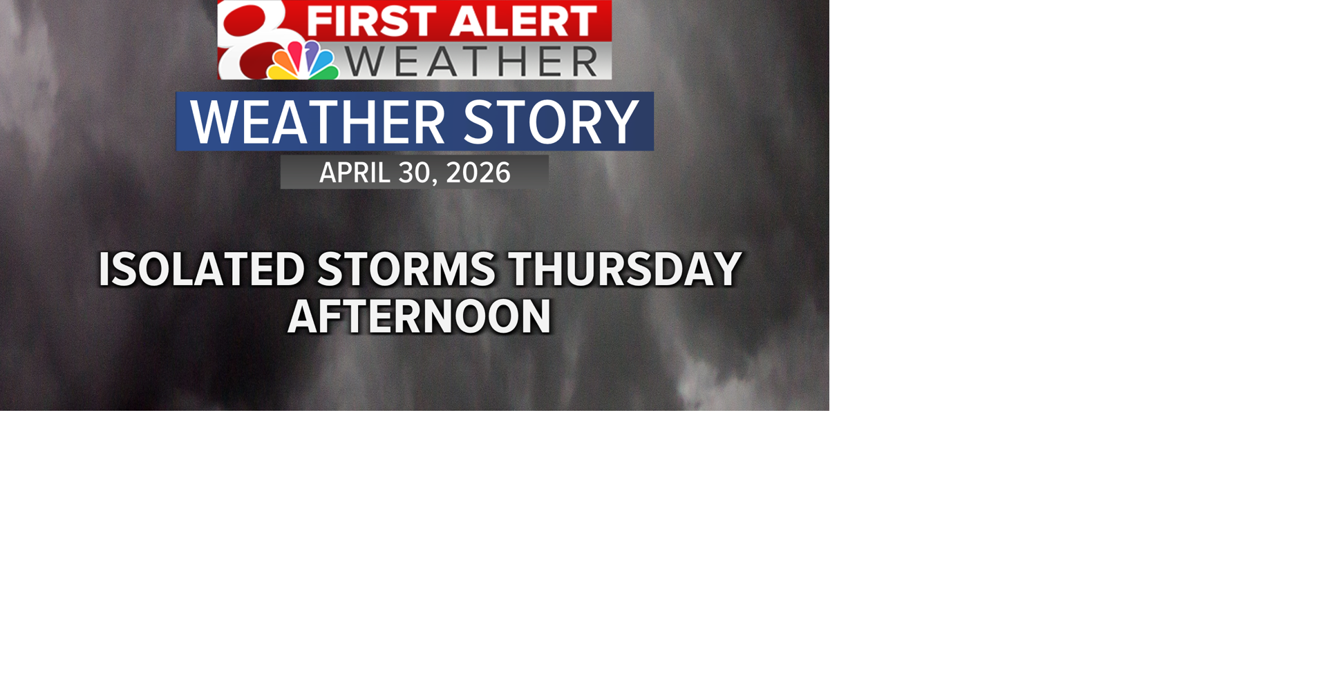 Forecast: Isolated showers with some thunder possible Thursday ...