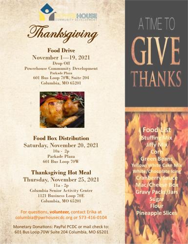 Powerhouse Community Development Corporation Thanksgiving Flyer