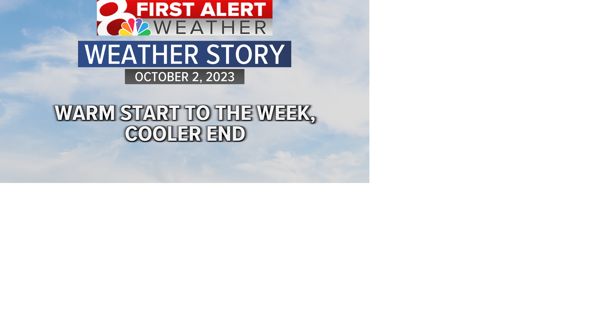 Forecast: Warm start to the week, cooldown coming | Weather | komu.com