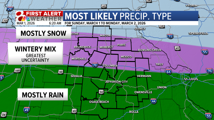 Forecast: Late-day rain transitons to wintry mix overnight | Weather ...