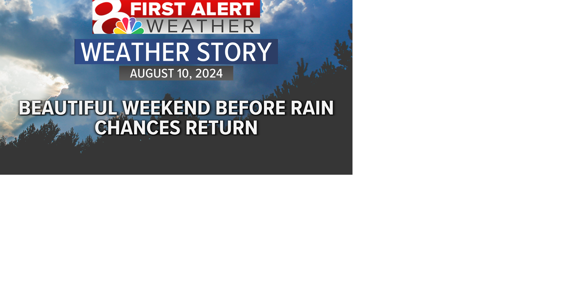 Forecast: Beautiful weekend before rain chances return | Weather | komu.com