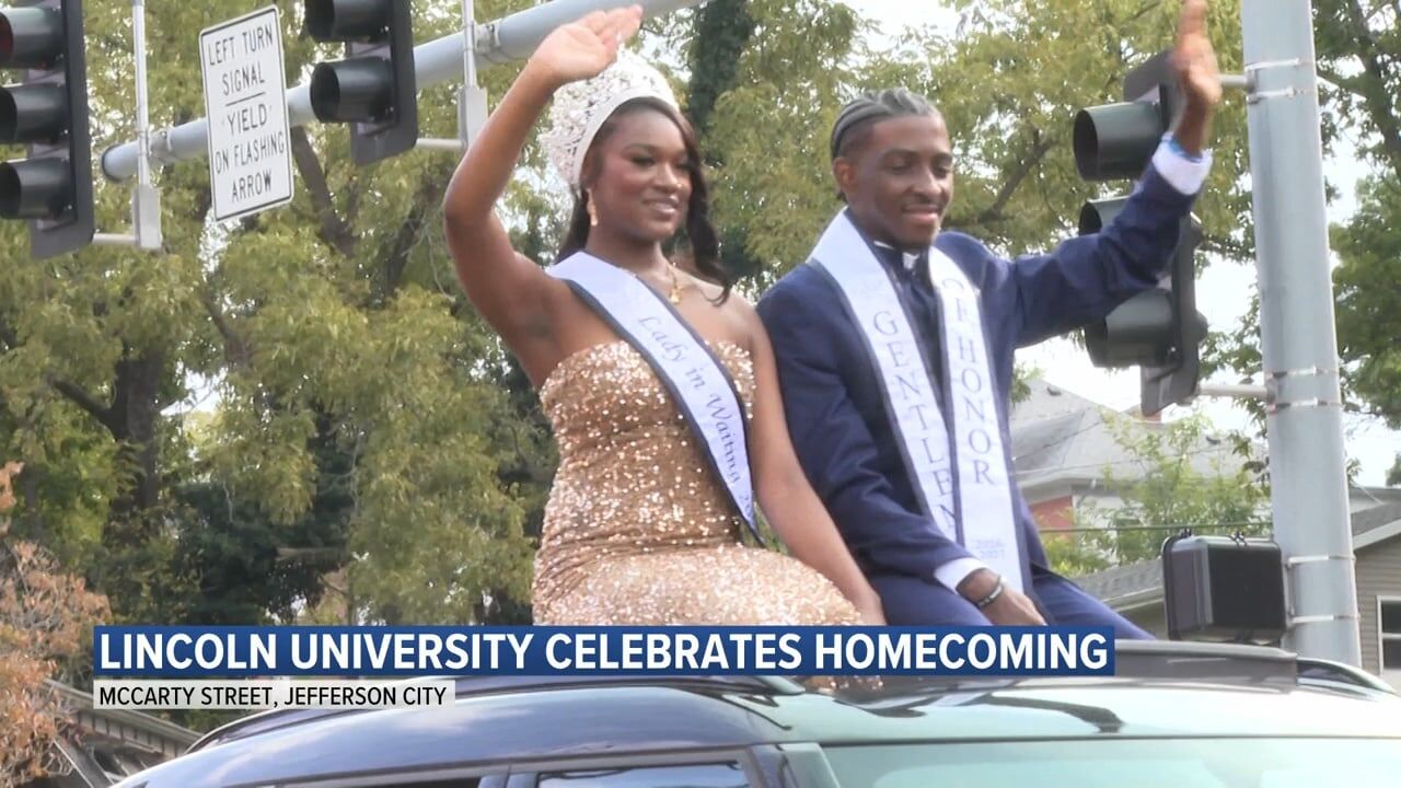 homecoming dresses jefferson city mo Lincoln University parades through downtown mortarboard