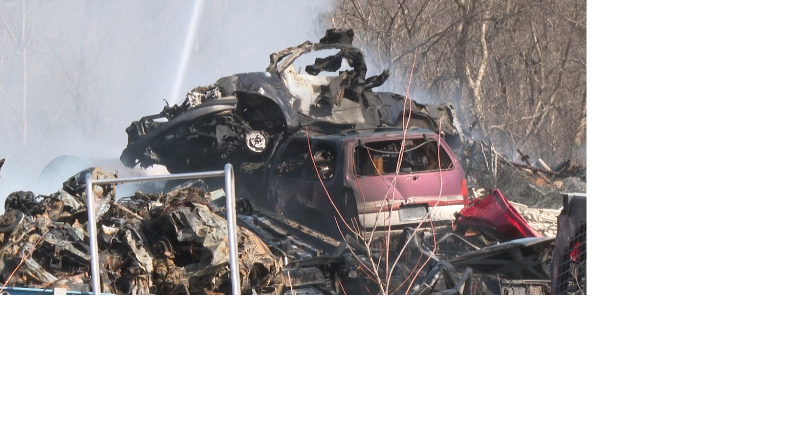 No serious injuries reported after fire at car recycling center in Fulton