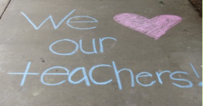 Chalk the Walk effort to welcome CPS educators back to school