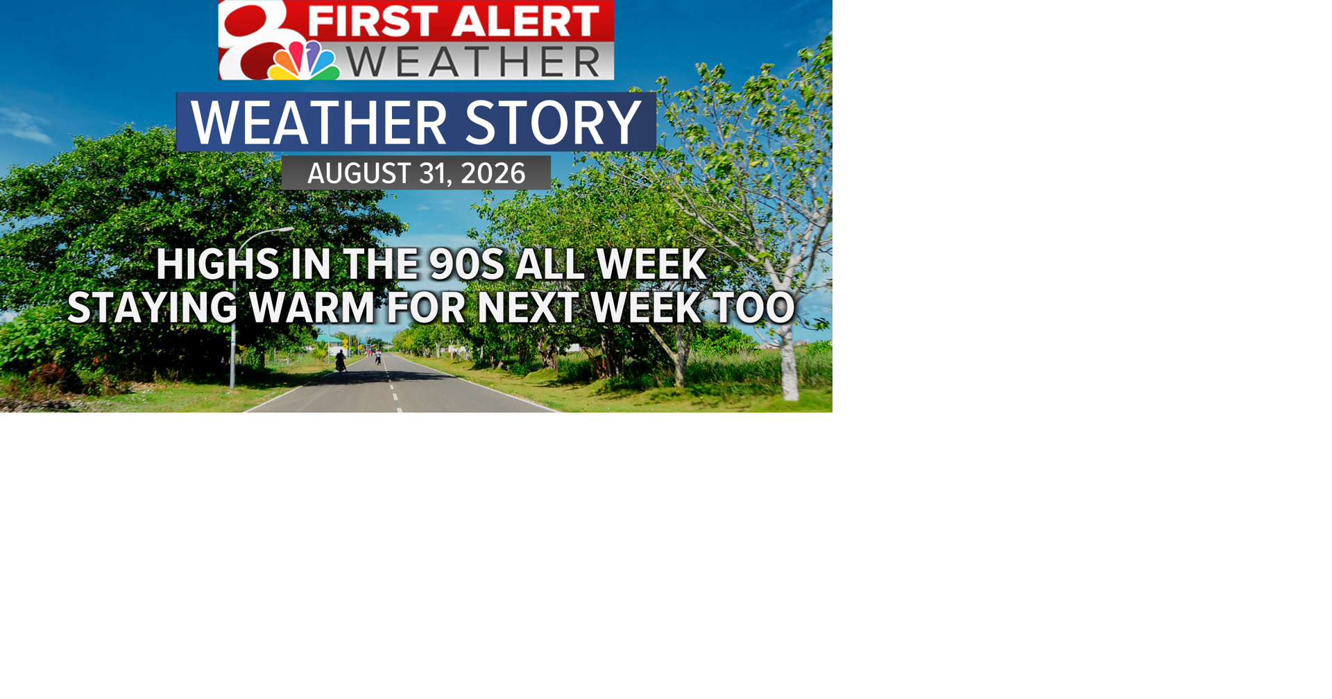 Forecast: Heat is here and it's staying in place all week long