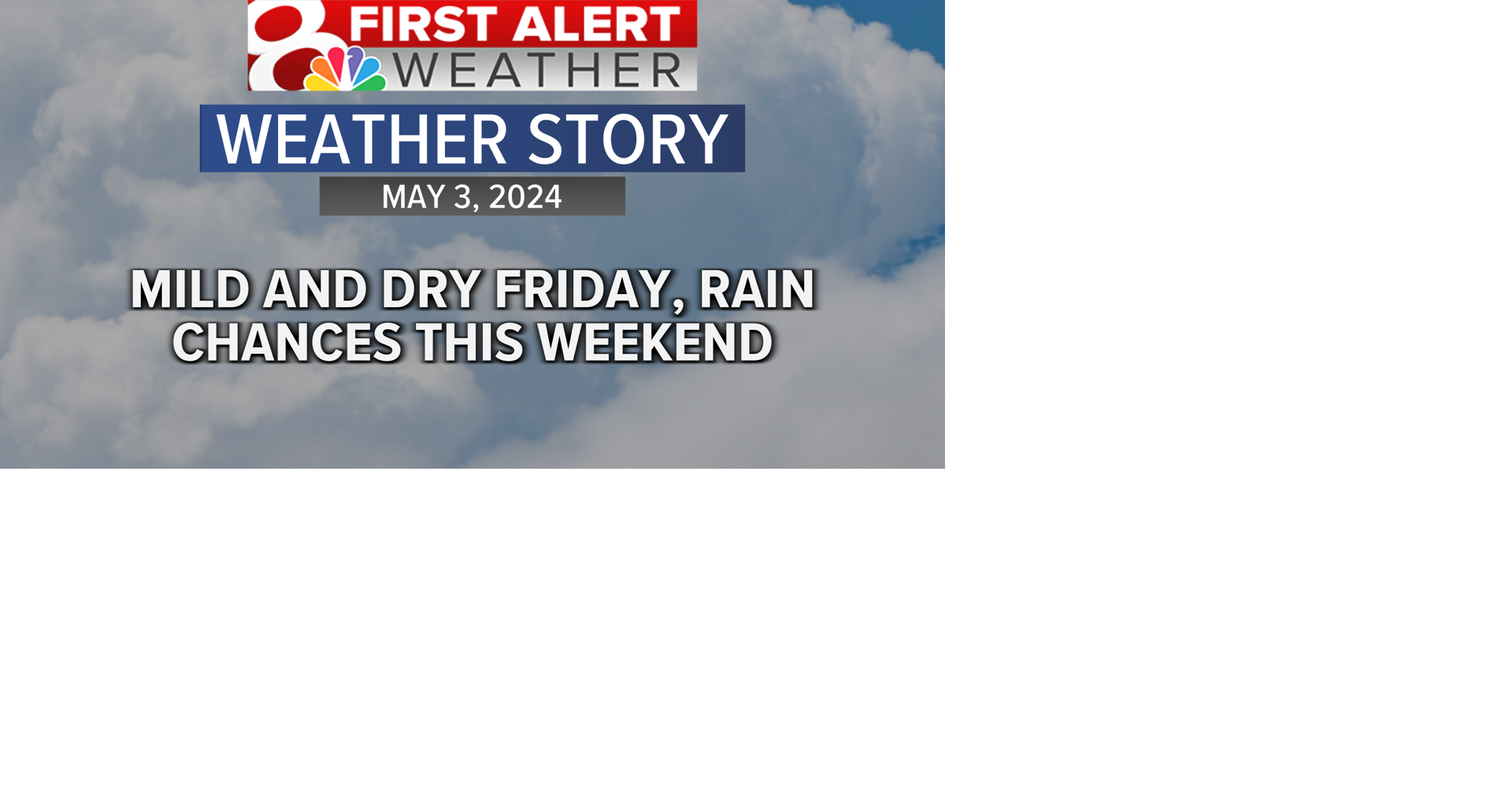 Dry and warm Friday, more rain chances this weekend | Weather | komu.com