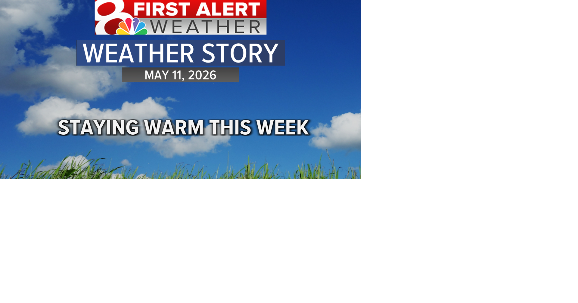 Forecast: Staying warm this week, highs in the 70s and 80s