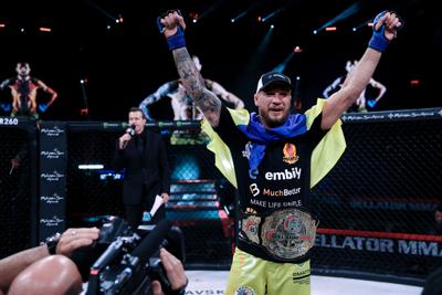 After returning from war, Ukrainian MMA fighter Yaroslav Amosov looks to defend his world title