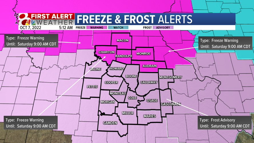 Forecast: Friday is a chilly day, The first frost/freeze of the season ...
