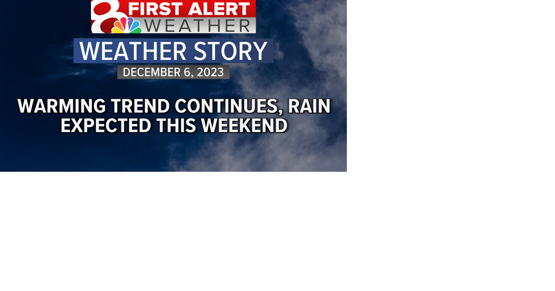 Forecast: A warming trend into Friday, rain chances return Friday night ...