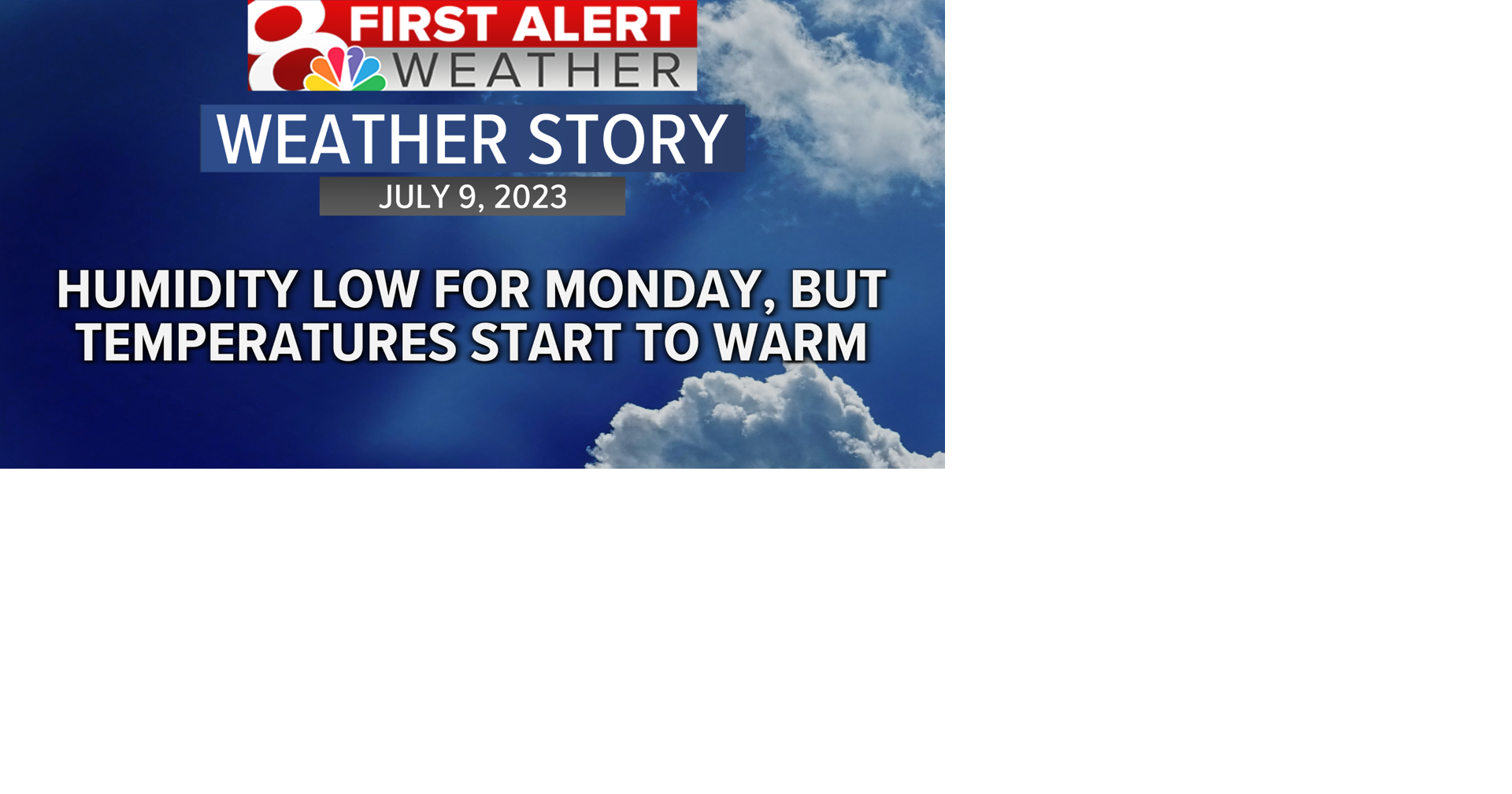 Forecast: Warming up with rain chances returning later this week ...