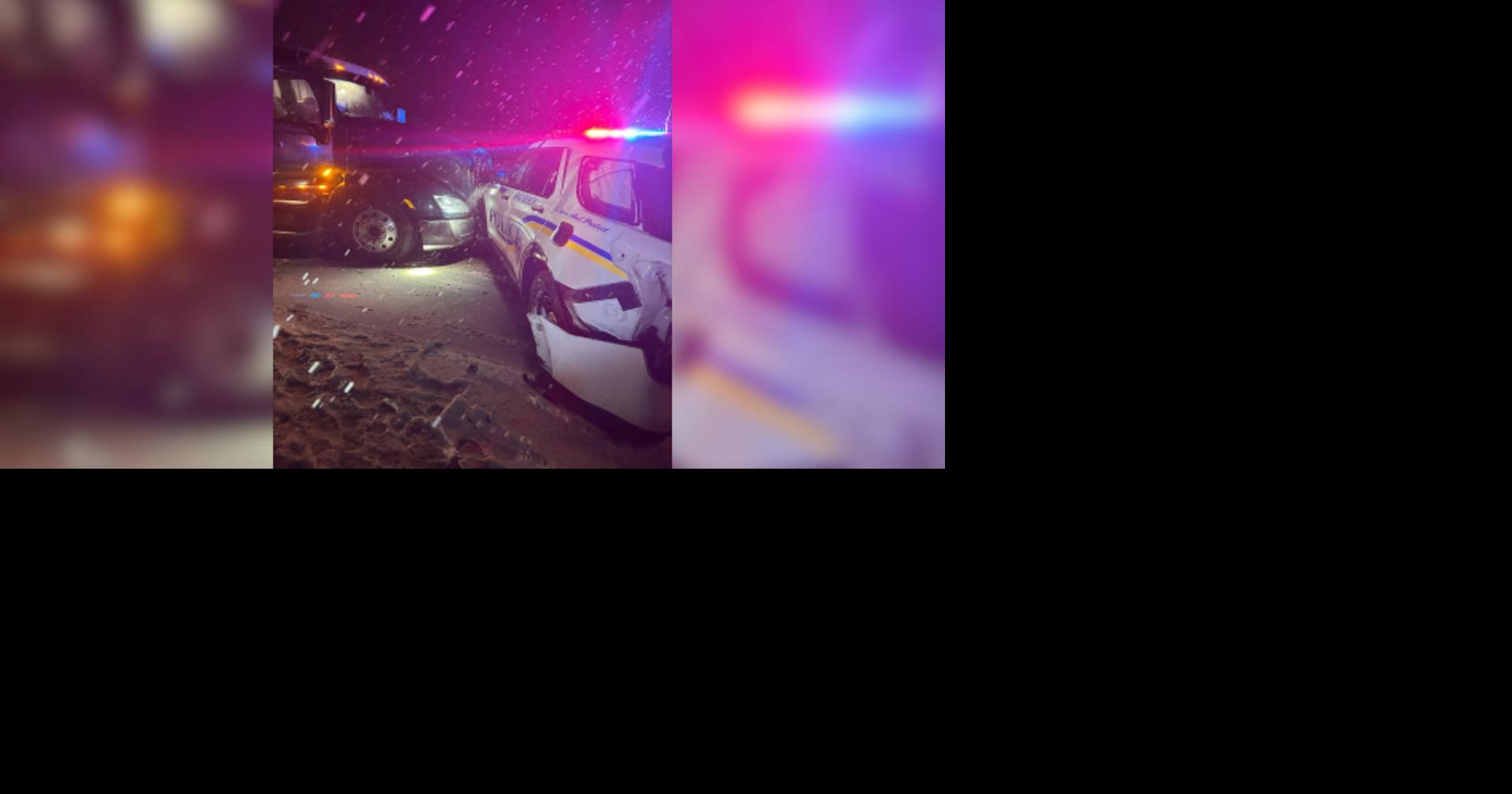 Osage Beach police vehicle totaled in crash with semitruck | Mid ...