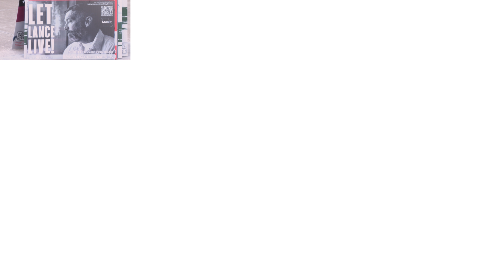 Group walks along U.S. 63 south of Columbia in protest of Lance Shockley's execution