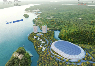 Rendering of new sports complex at the Lake