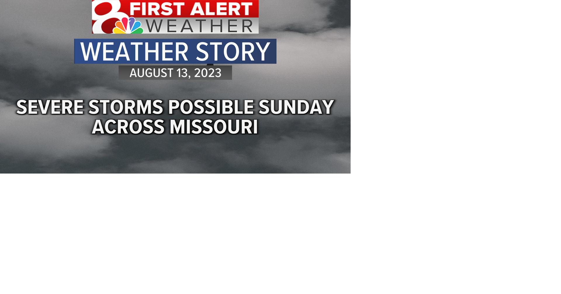 Forecast Severe storms possible in Missouri Weather