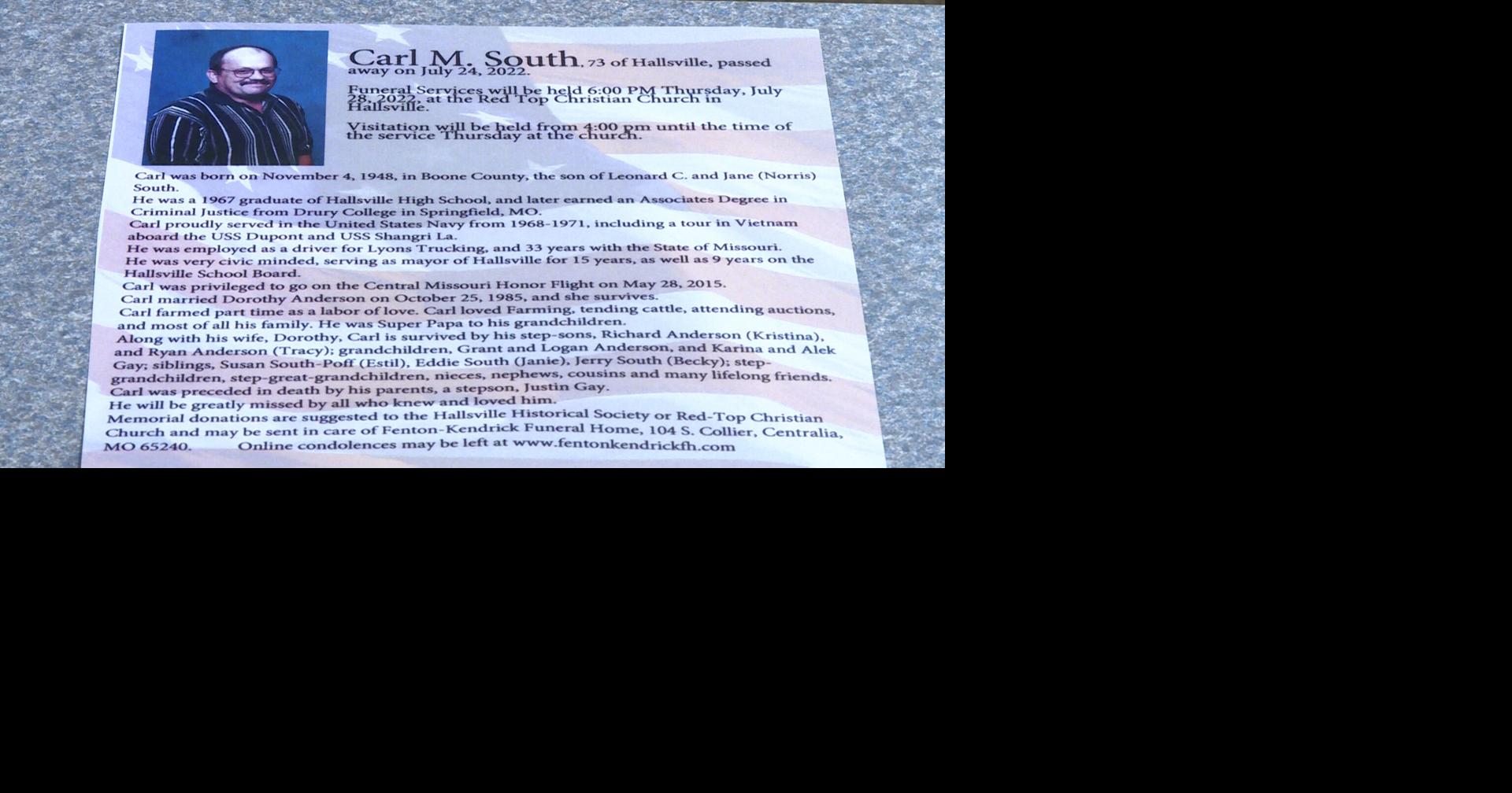 Hallsville community remembers former mayor Carl South MidMissouri