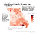Which Missouri counties house the most foster kids?