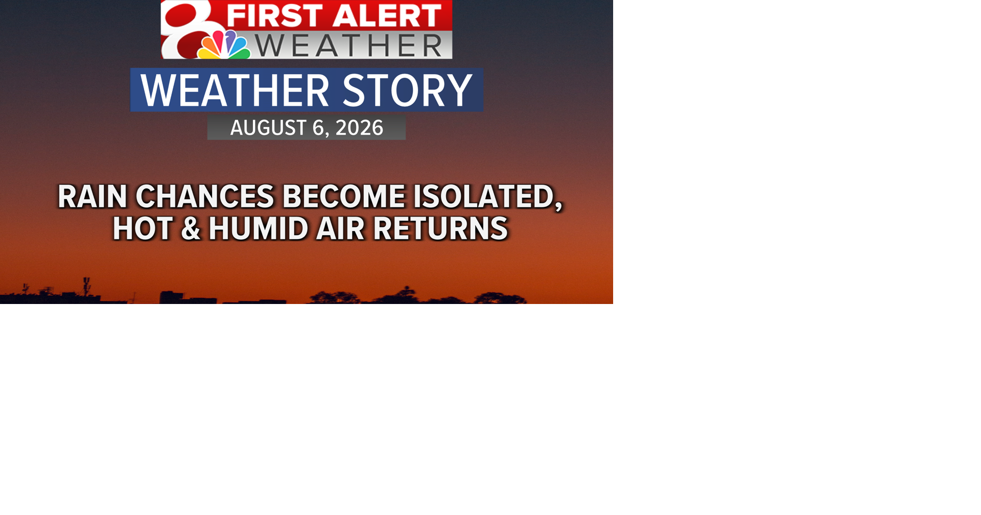 Forecast: Rain wraps up, hot and muggy for the weekend