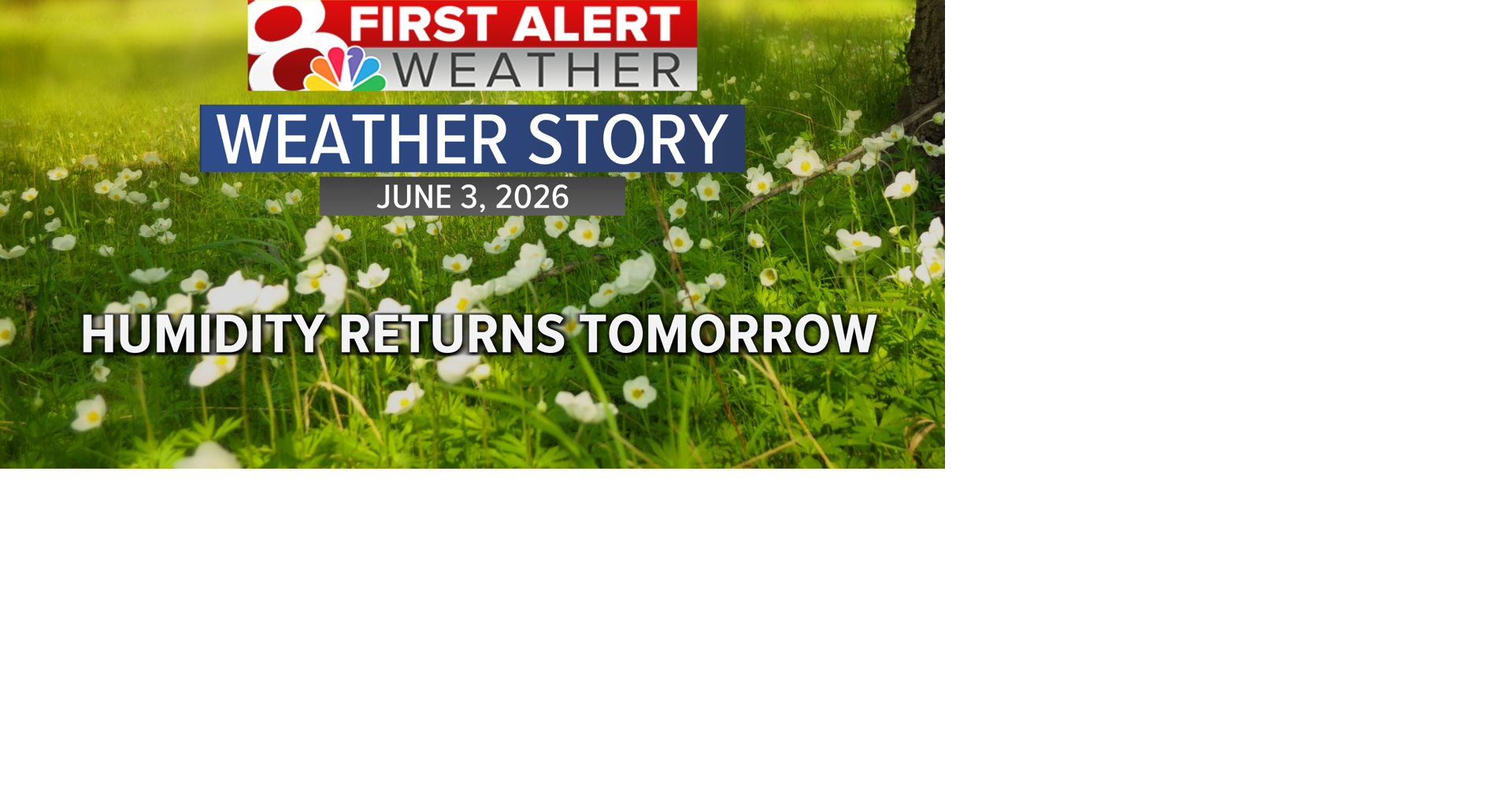 Forecast: Seasonal and dry on Wednesday before humidity and showers return