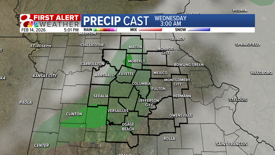 Forecast: Rain ends tonight, warm and windy week ahead | Weather | komu.com