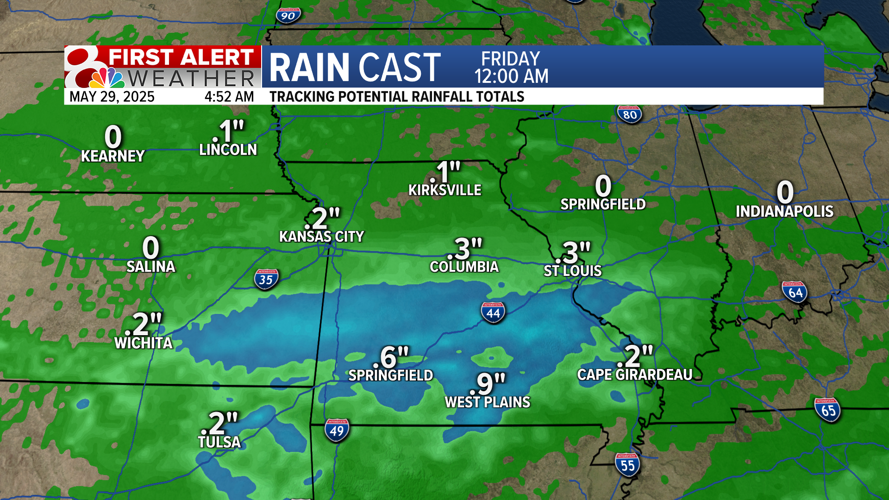 Forecast: Showers Thursday, warm and dry this weekend | Weather | komu.com