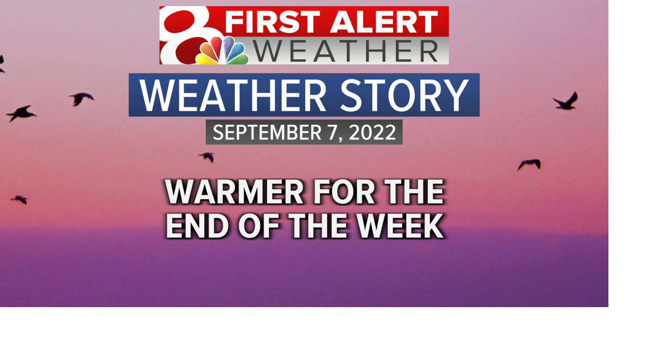 Forecast Warm to end the week, but cooler air is right around the