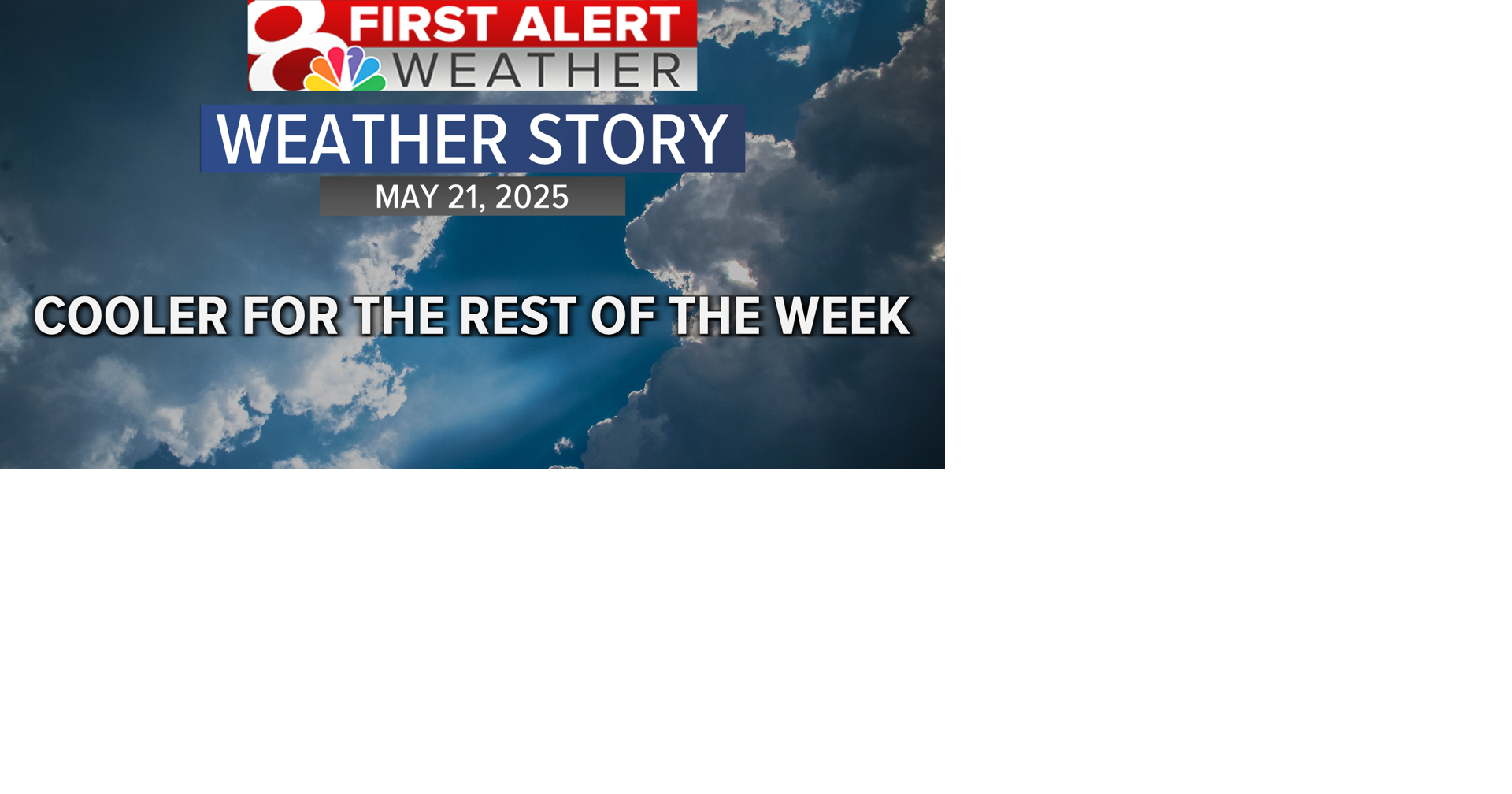 Cooler temperatures to end the week, rain chances | Weather | komu.com