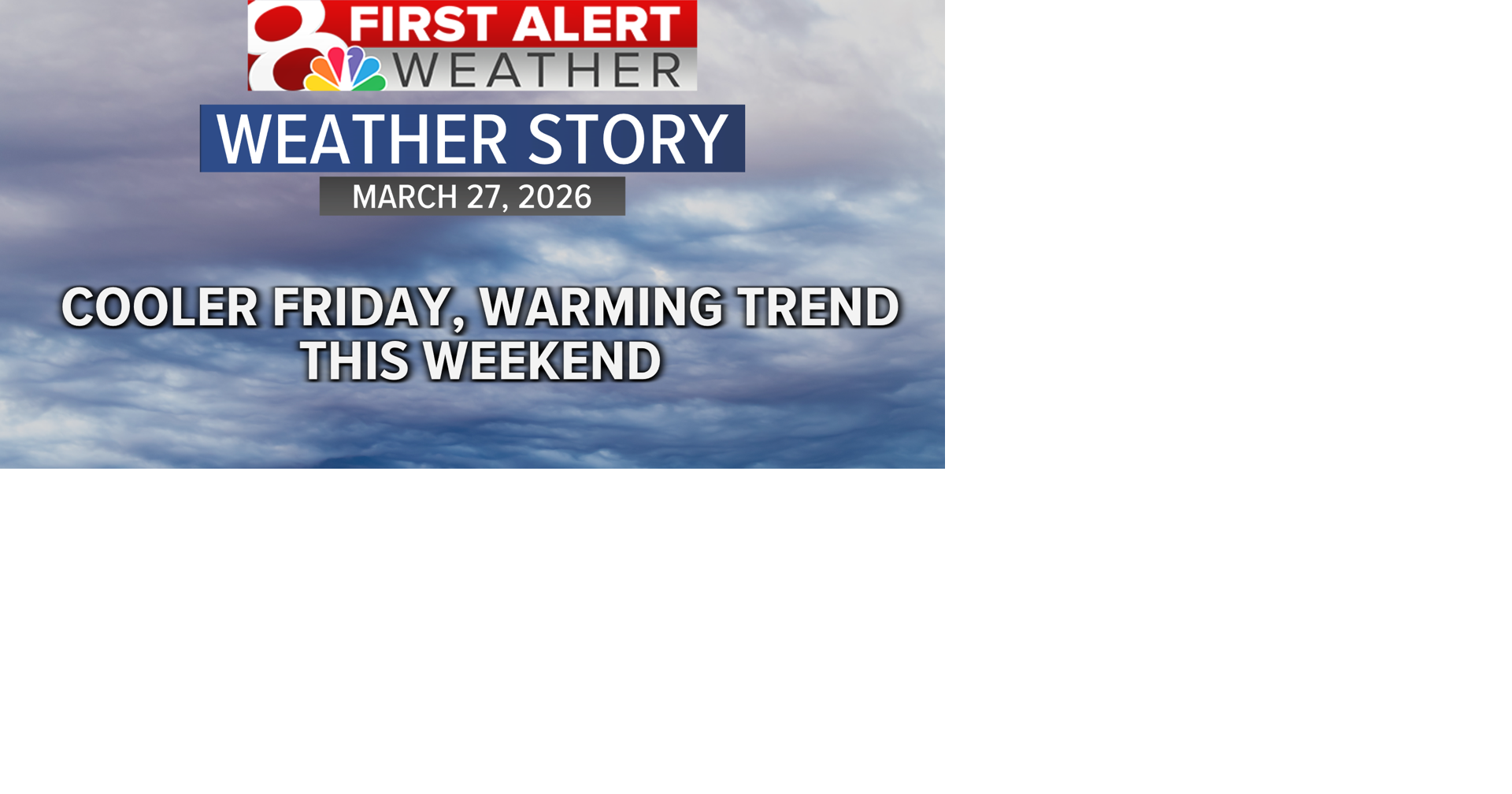Cooler to wrap up the week, warming trend this weekend | Weather | komu.com