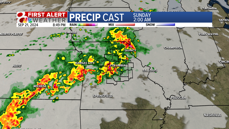 Forecast: Heavy rainfall overnight Saturday lingering into Sunday ...