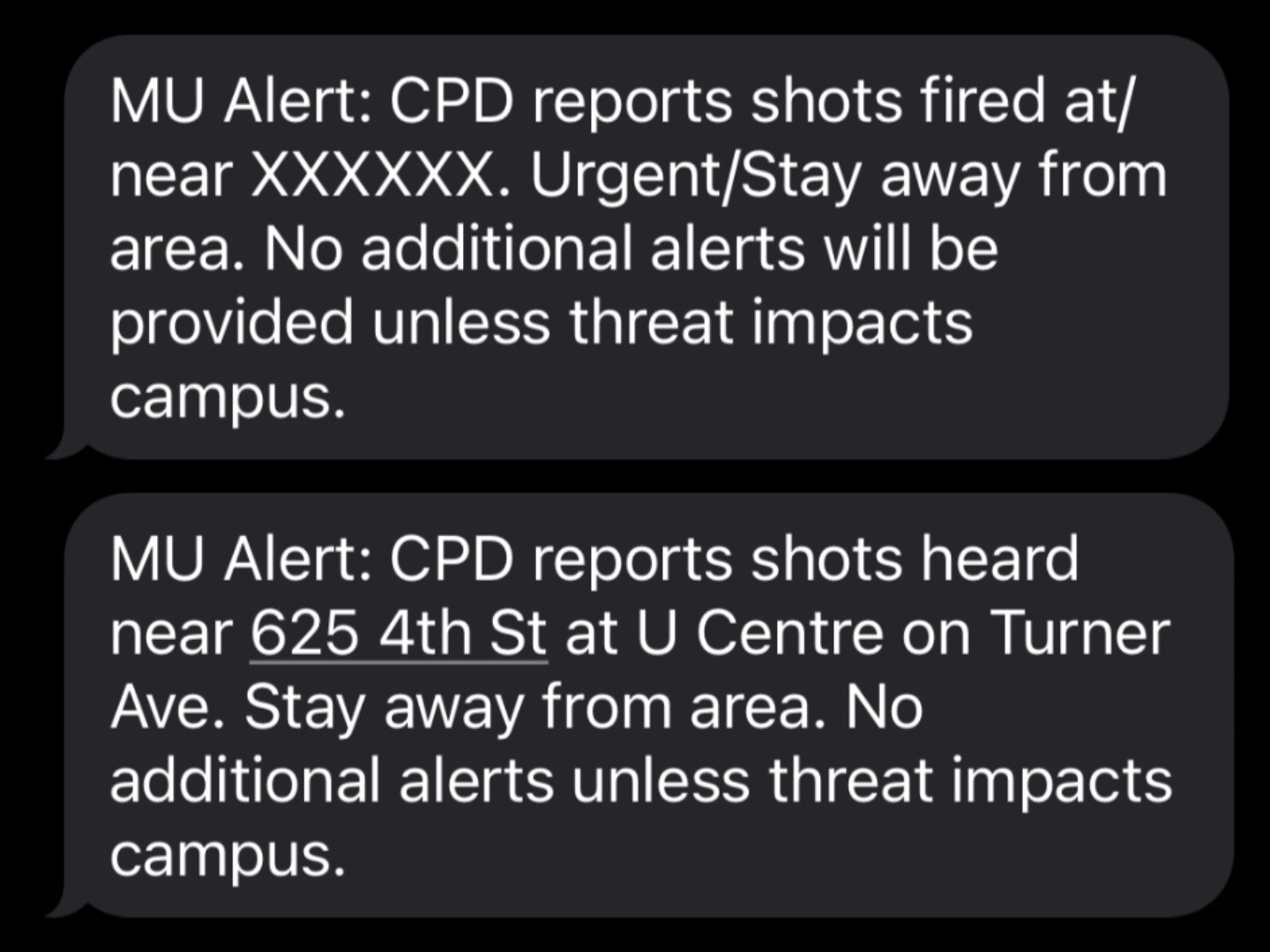 MU Alert sends two text alerts excluding addresses | Mid-Missouri