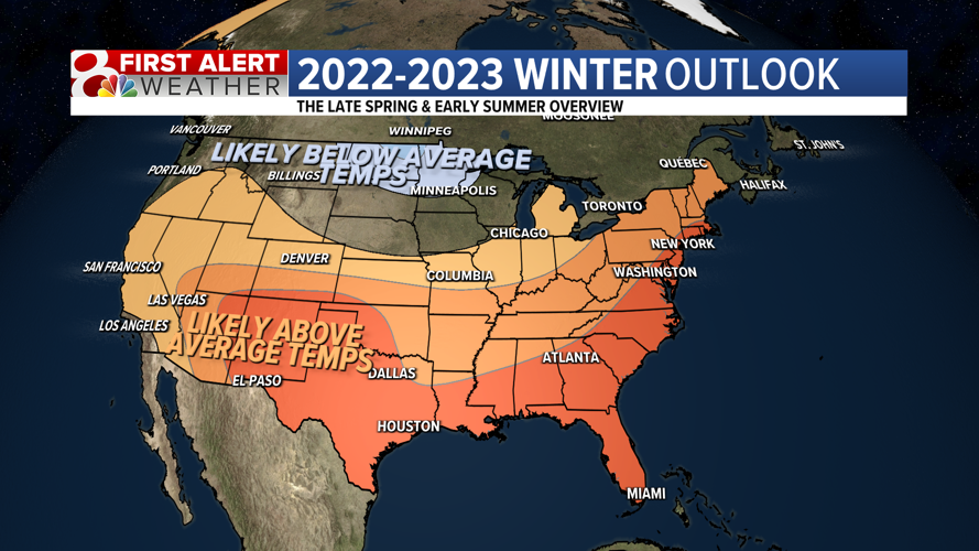 Spring outlook 2023 looks warm through early summer, with a more