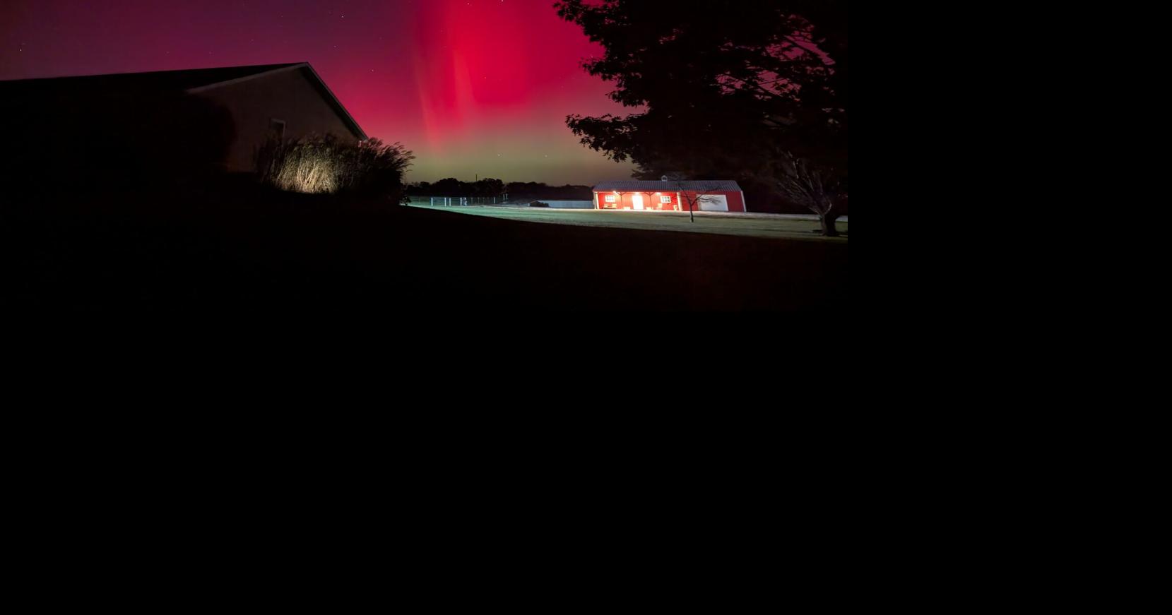 Northern lights visible across mid-Missouri Tuesday night