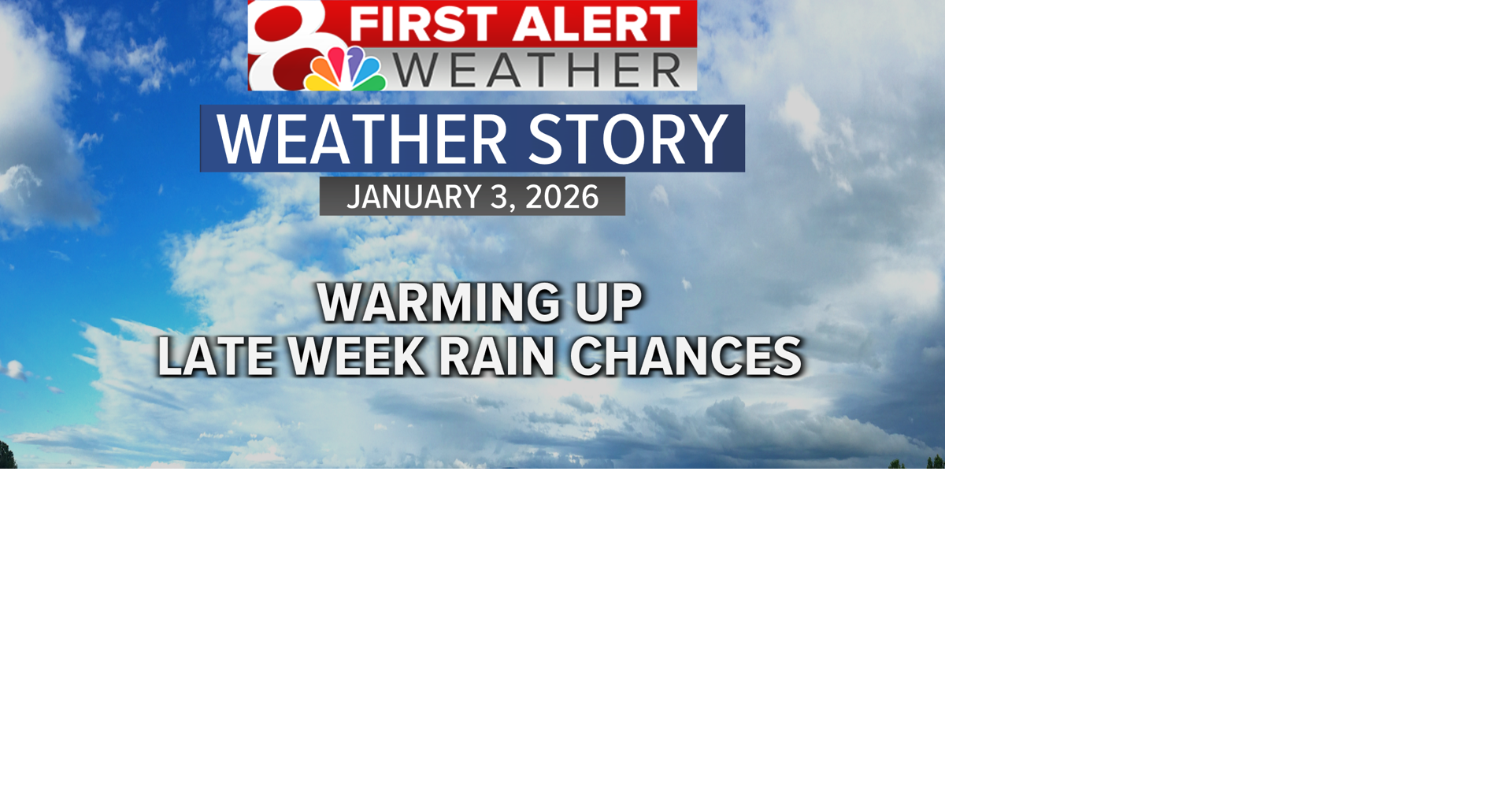 Forecast: Warming up before late week rain chances | Weather | komu.com