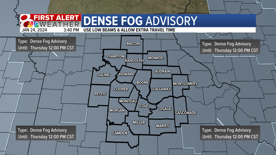 Forecast: More dense fog and rain for Thursday | Weather | komu.com