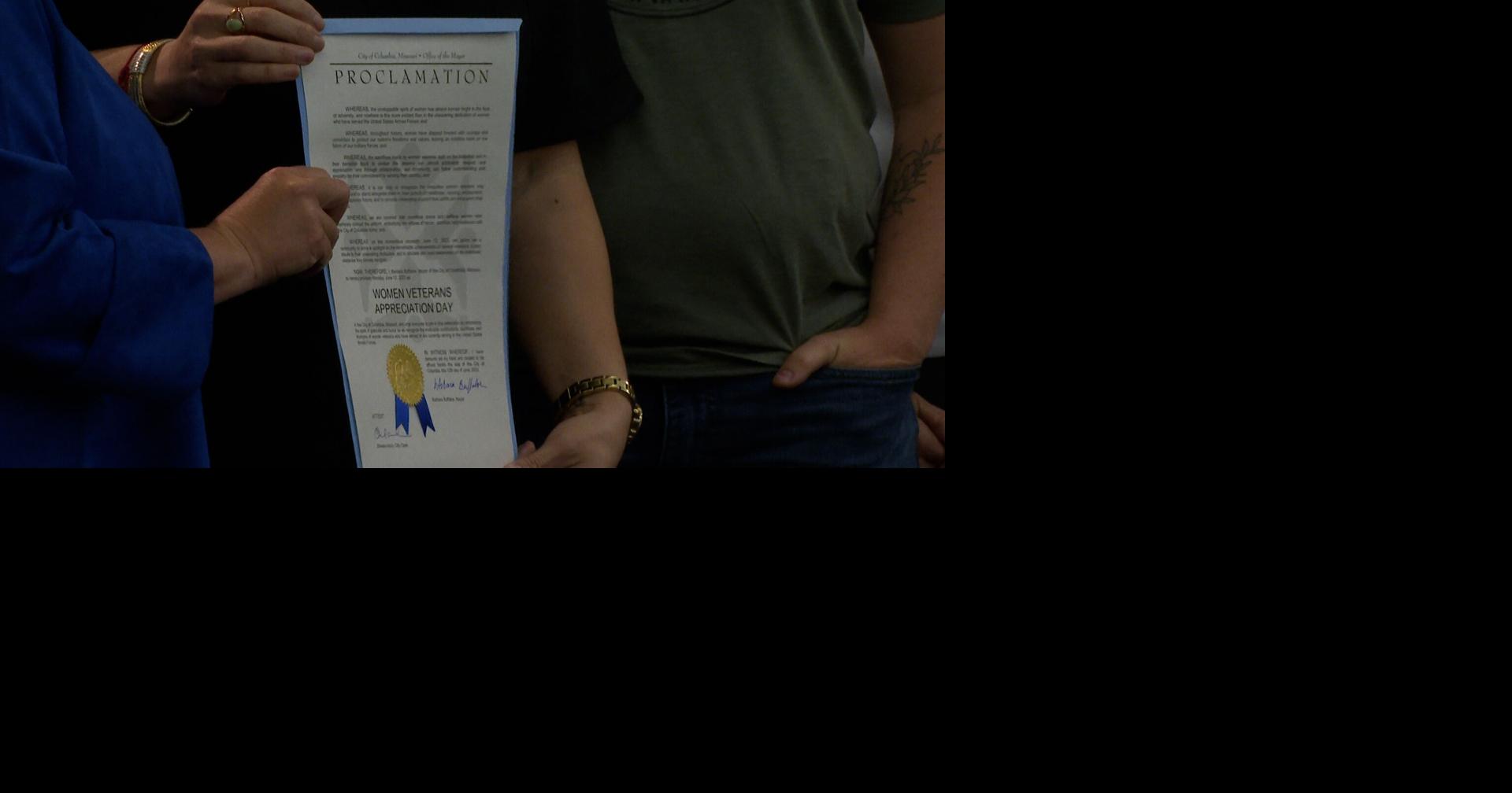 City of Columbia recognizes June 12 as Women Veterans Appreciation Day