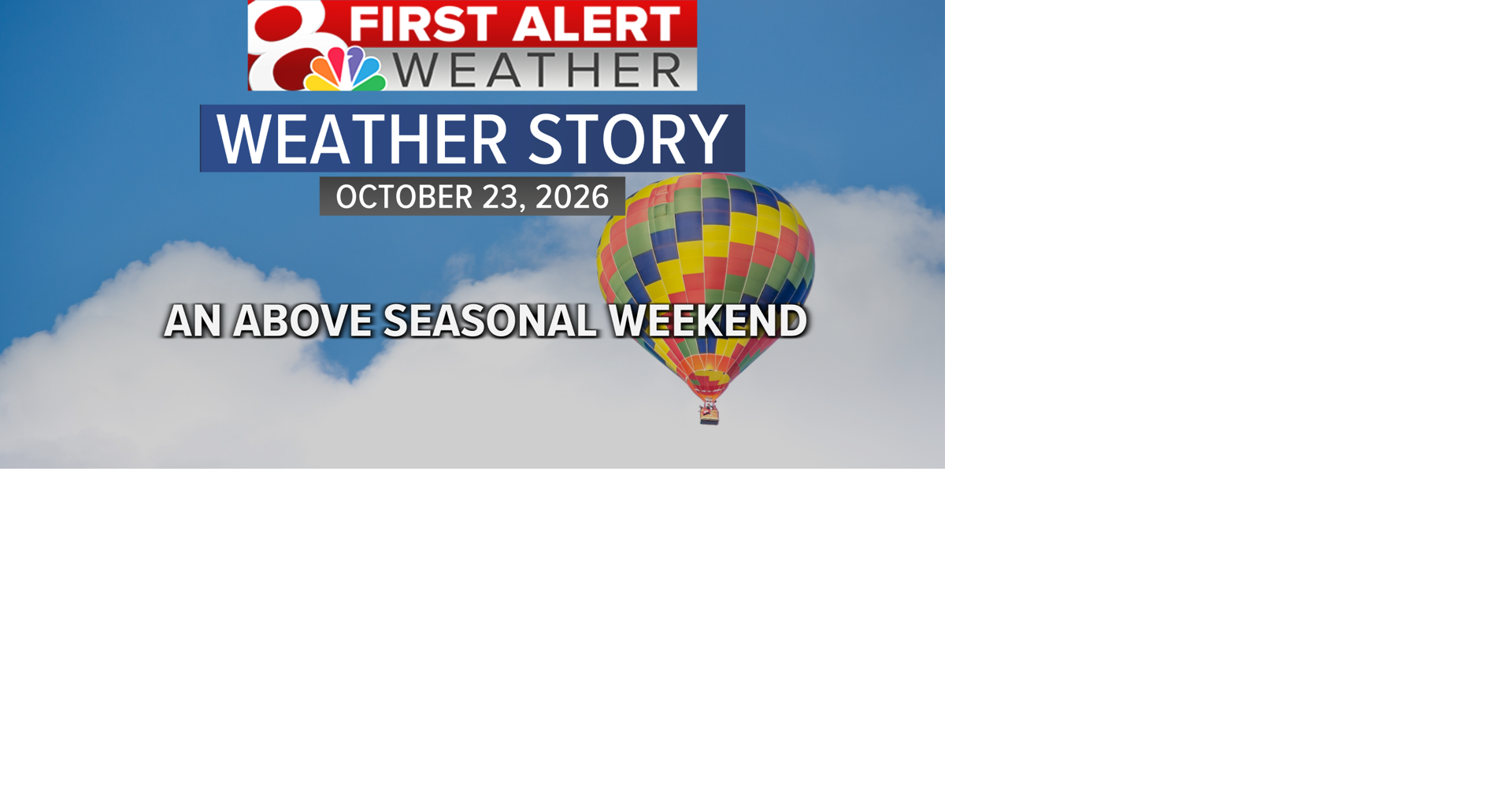 Forecast: Quiet and warm weekend ahead | Weather | komu.com