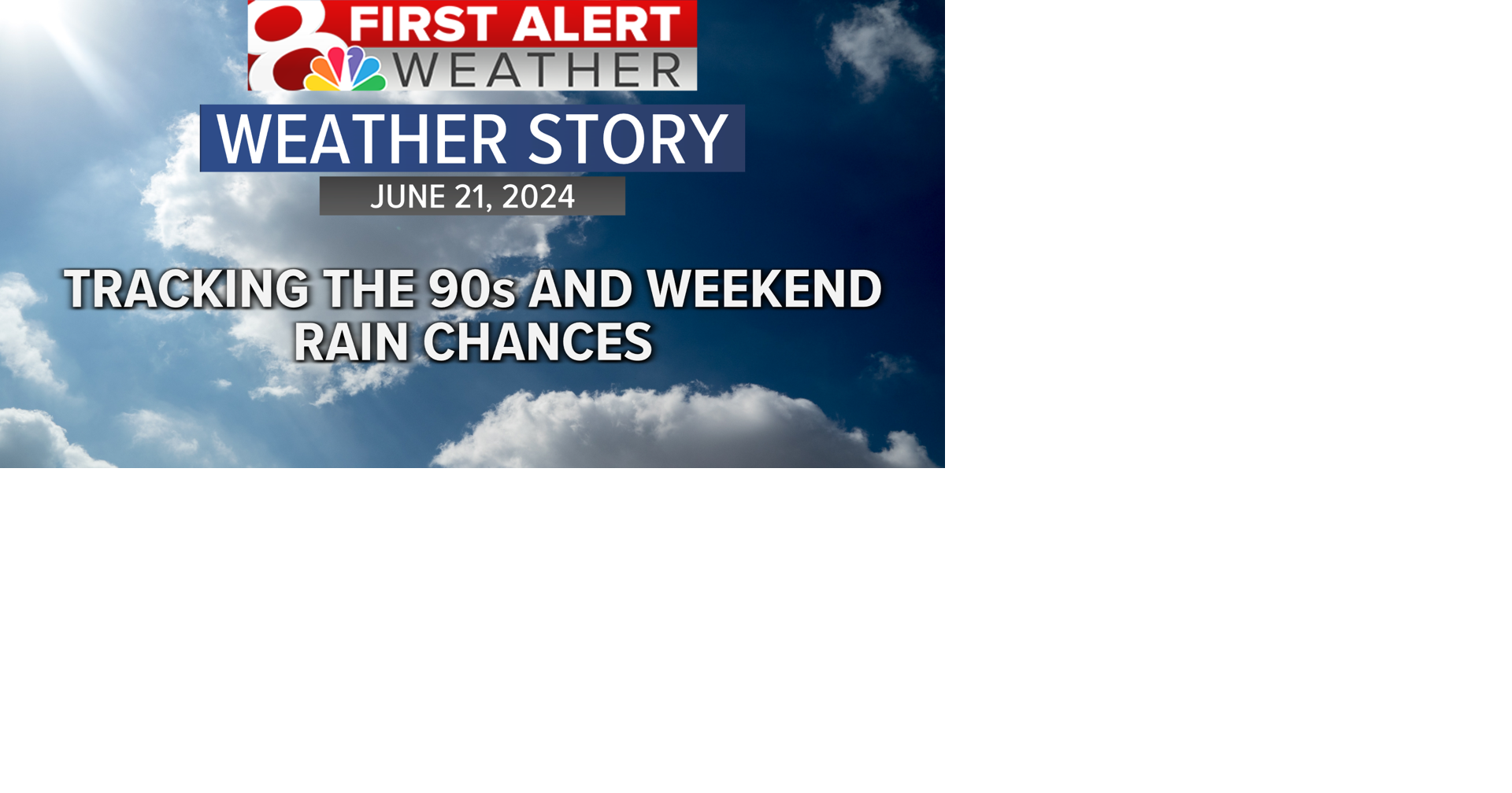 Forecast: Tracking the 90s and weekend rain chances | Weather | komu.com