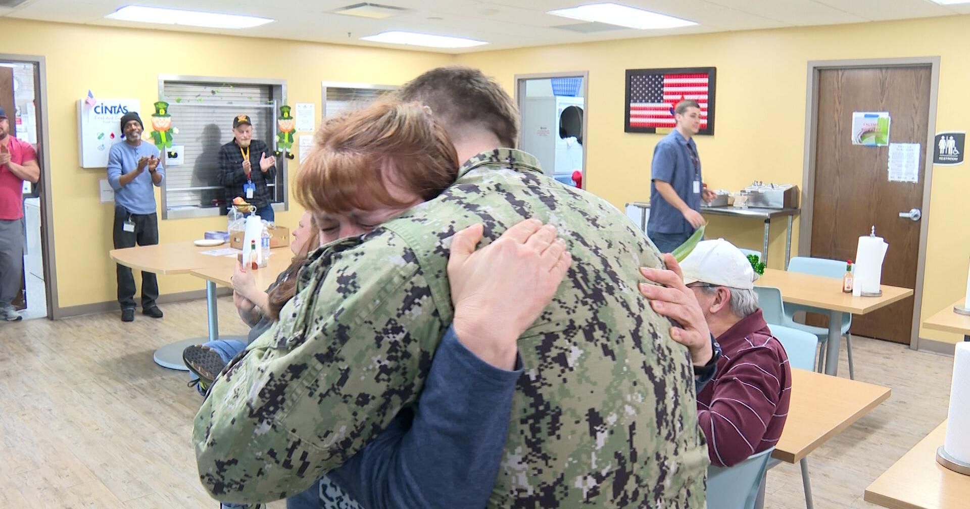 U.S. Navy seaman from Columbia returns from deployment, surprises mother - Vimarsana News