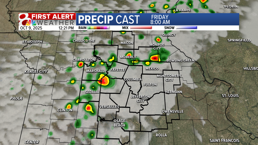 Forecast: Staying warm, spotty showers possible on Friday | Weather ...
