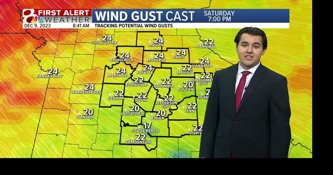 A breezy day for midMissouri Weather