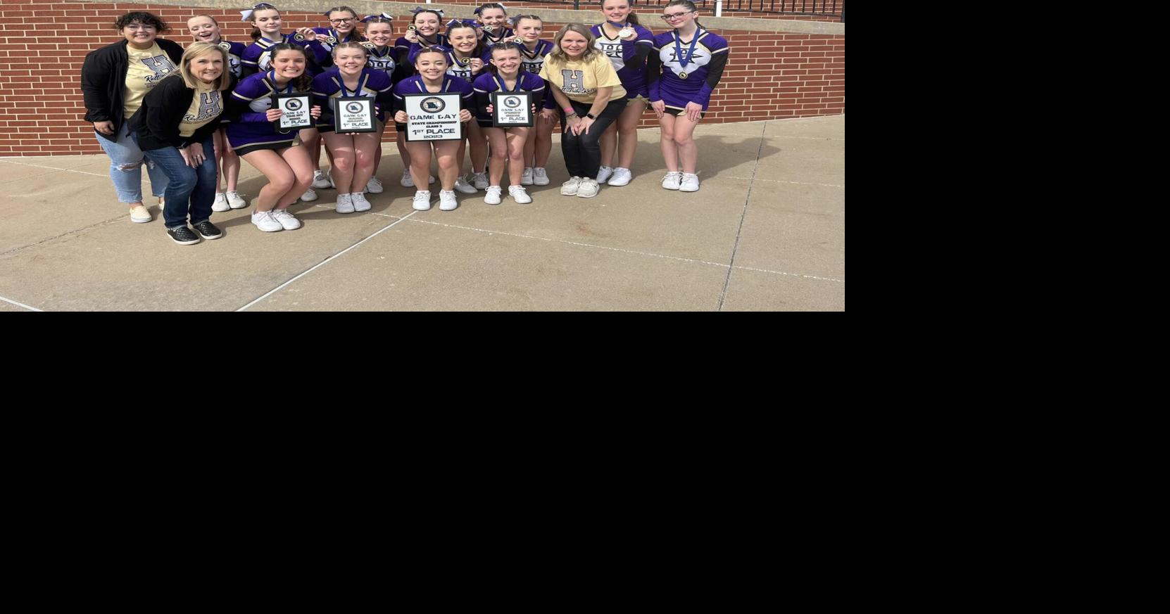 Hallsville cheer wins MCCA Class 2 State Championship Hallsville High School