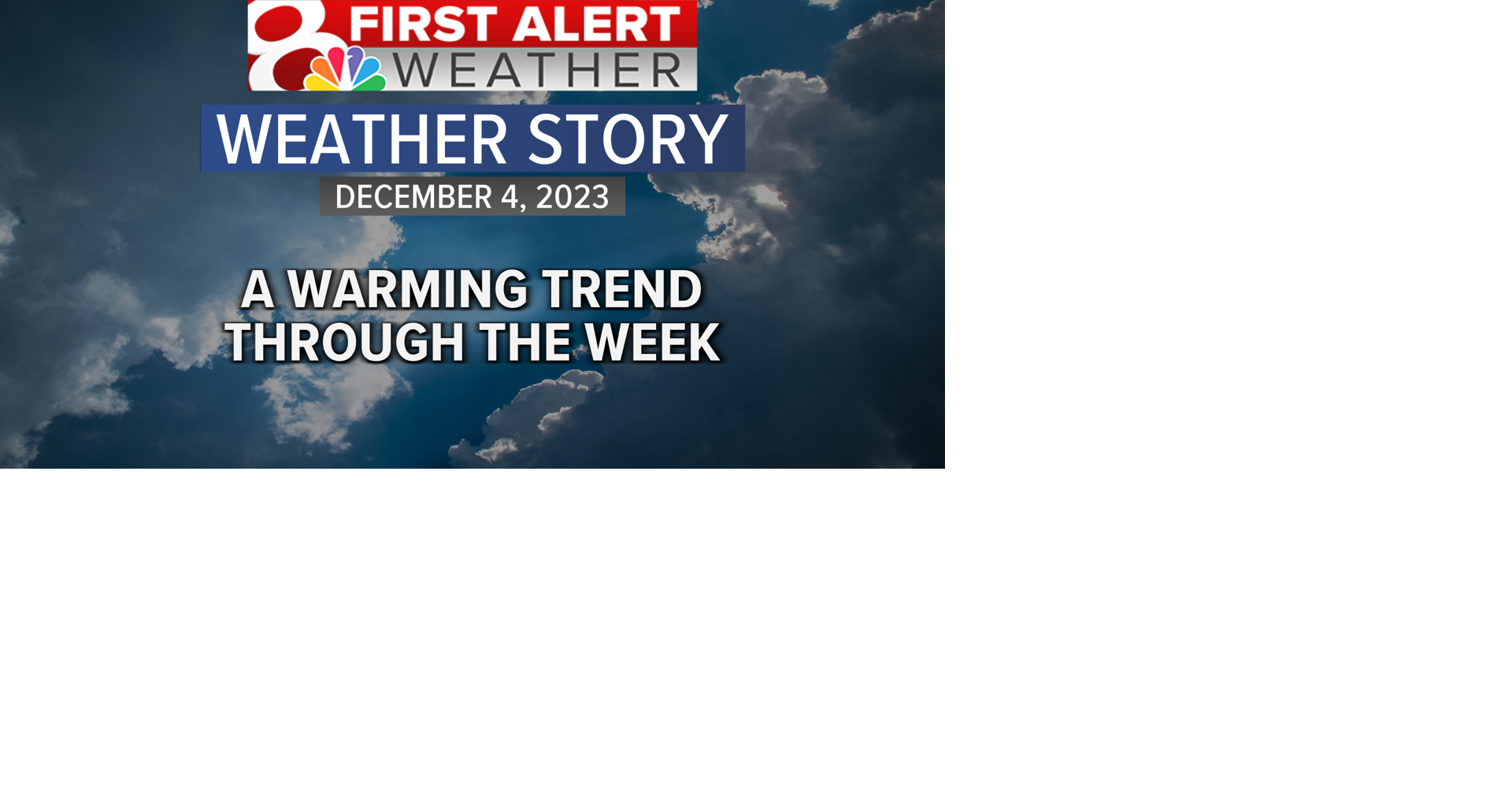 Forecast Seasonal to start the week Weather