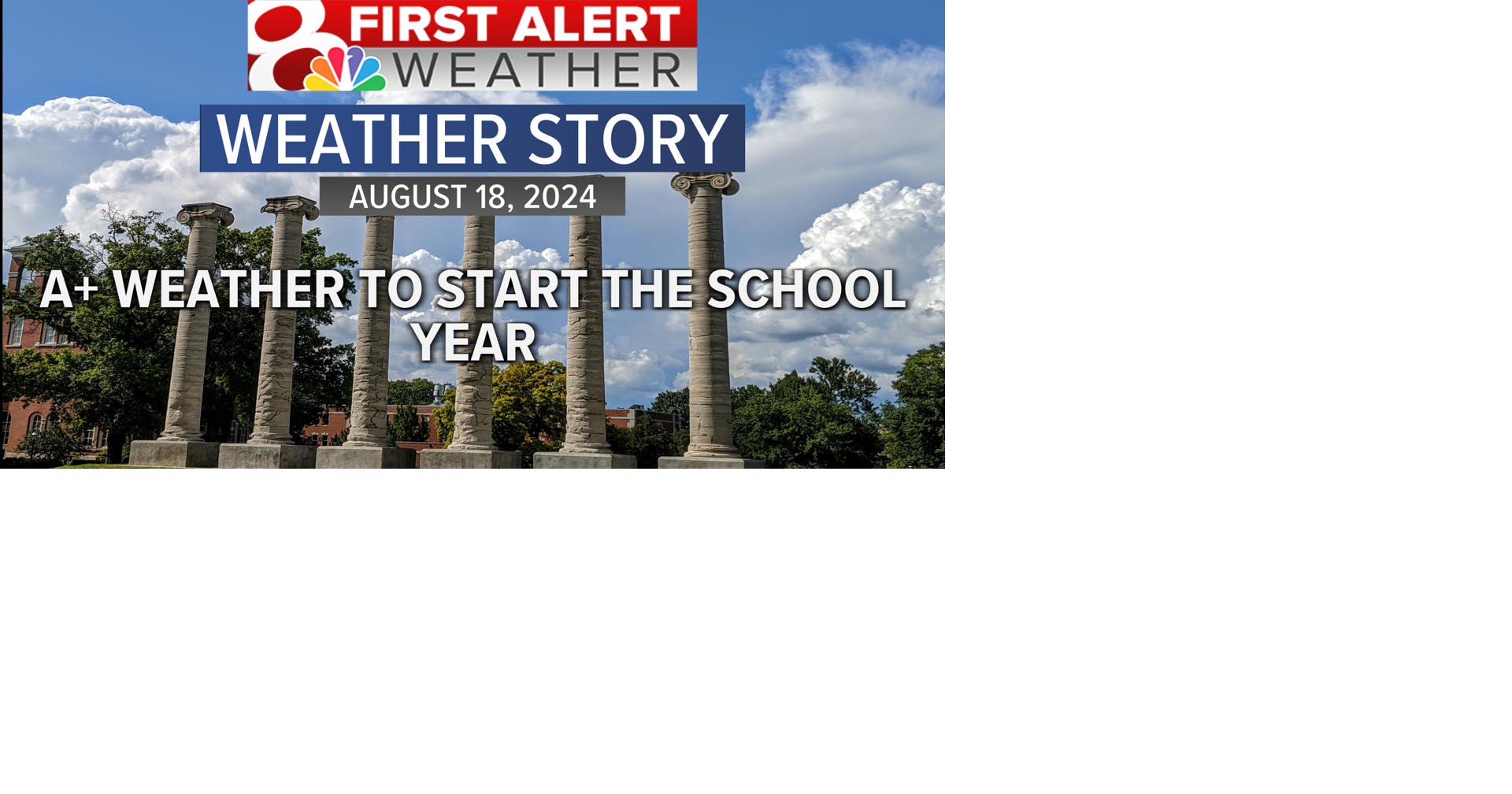 Forecast: A+ weather to start the school year | Weather | komu.com